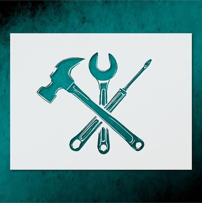 Hammer Design Wall Art Stencil for Creative Projects - StencilAir
