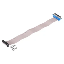 26Pin Flat Ribbon Cable Grey DB25 Male to FC-26P 2.54mm Pitch 30cm Length