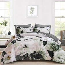 7 Piece Microfiber Comforter Set Bed in a Bag All Season Reversible Bedding Set