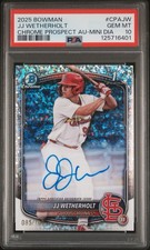 2025 Bowman Chrome JJ Wetherholt Mini Diamonds Refractor Auto PSA 10