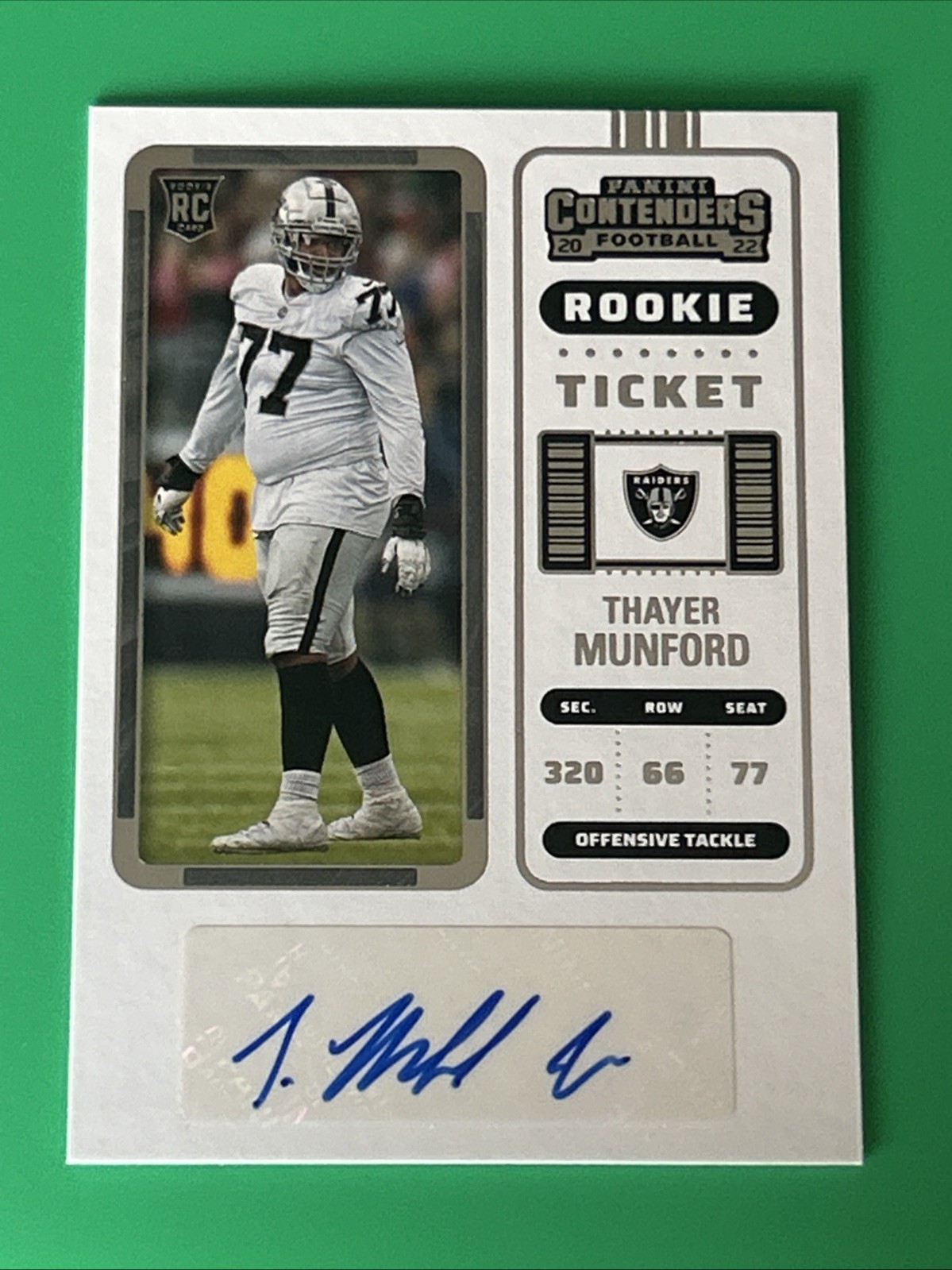 Thayer Munford Panini Contenders #298 Autograph