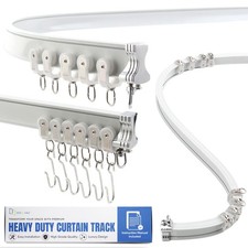 Flexible Aluminium Ceiling Curtain Track Bendable Rail for Bay Windows, Room