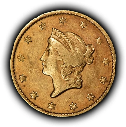 1849 G$1 Liberty Head Gold Dollar - Type 1 - Authentic US Coin - SKU-G6006