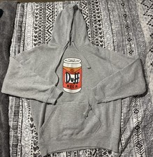 Simpsons Duff Beer Hoodie Adult Small Gray Beer Koosie Bottle Opener Universal