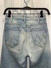 MOTHER Women’s Light Wash Blue Denim Slim Fit Distressed 5-Pocket Jeans — photo 3