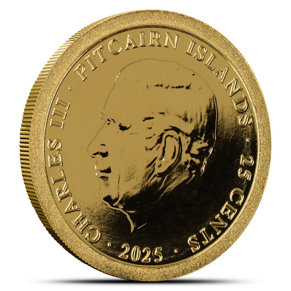 2025 1/2 Gram Pitcairn Islands Gold Ocean Wonders Turtle Coin (BU