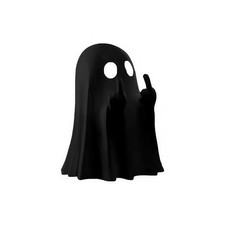 Middle Finger Cute Ghost Statue, Ghosts Small Scary Ghost Figurines, Halloween H