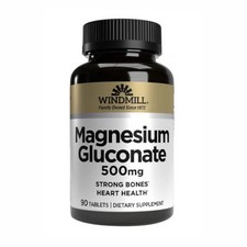 Magnesium Gluconate 90 Tabs 500 Mg by Windmill Health 0.39 per thousand milligrams
