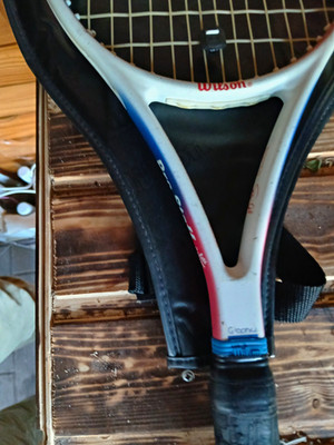 Wilson Pro Staff Oversize Tennisschläger L2 weiß/blau/rot mit Hülle