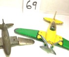 Lot of 2 Antique 1950s Hubley Die-Cast Kiddie Toy Military Airplanes (rare) Vtg. — photo 5
