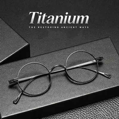 Retro Titanium Handmade Full Rim Eyeglasses Frames Women Men Round Glasses US