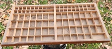 VINTAGE STEVENS TYPE PRESS WOODEN LETTERPRESS PRINTERS TRAY SHADOW BOX DRAWER #2