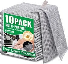 10Pcs Non Scratch Wire Dishcloth, Multipurpose Wire Dishwashing Rags, Reuseable