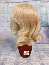 Playhouse YVETTE Doll Wig Human Hair Size 8-9 Pale Blonde Sausage Curls Bangs
