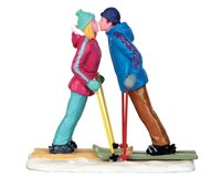 Lemax-42269-278 First Ski Date, Weihnachtsdorf, Weihnachtsfiguren, Ski-Abfahrt