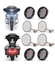 2" Front 1157  Rear 1156 LED Motorcycle Turn Signals Lights Kit for Harley D...
