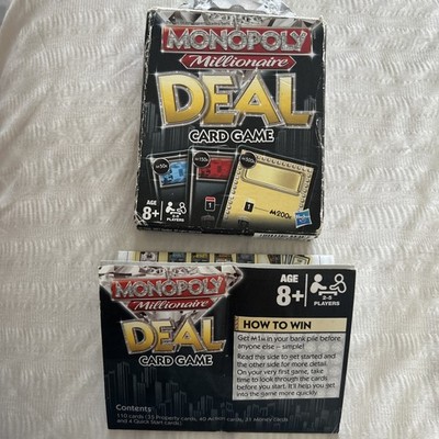 MONOPOLY Millionaire Deal Kartenspiel verpackt mit Anleitung RAR