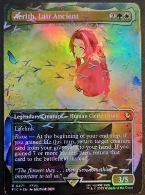 Aerith, Last Ancient (Chocobo Track Foil) Commander: Final Fantasy Playtest Card