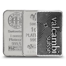 1 oz Platinum Bar (Varied Condition, Any Mint) Random Brand 1426.99 per troy oz