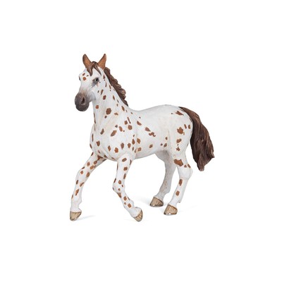 - Hand-Painted - Figurine - Horses,Foals and Ponies - Brown Appaloosa Mare Fi...