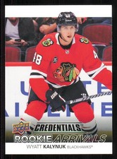 2021-22 Upper Deck Credentials Rookie Arrivals #RA30 Wyatt Kalynuk