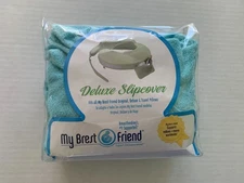 My Brest Friend Original Nursing Pillow Slipcover Sleeve Cover Aqua Blue NIP New