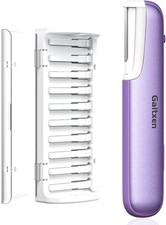 Facial Exfoliation Tool - Rechargeable Dermaplaning with 10 Blades, Hair Removal