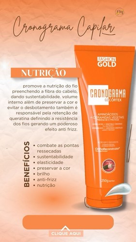Cronograma Capilar Fashion Gold - Cuidados Dos Cabelos - Original BRASILIEN - Bild 3 von 17