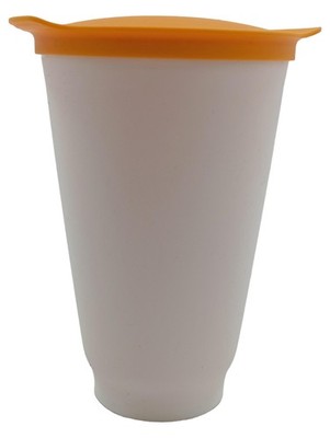Tupperware Cocktail Shaker Quick-Shake 500ml Kunststoff Weiß Orange