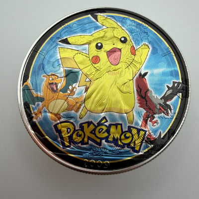 Pokemon Pikachu - American Silver Eagle 1oz .999 Limited Ed