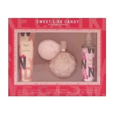 Sweet Like Candy by Ariana Grande 3pc Gift Set 3.4 oz EDP Body Cream Body Mist