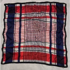 VERA Neumann Pure Silk Hand Rolled Scarf  Signed  16" Pocket Scarf
