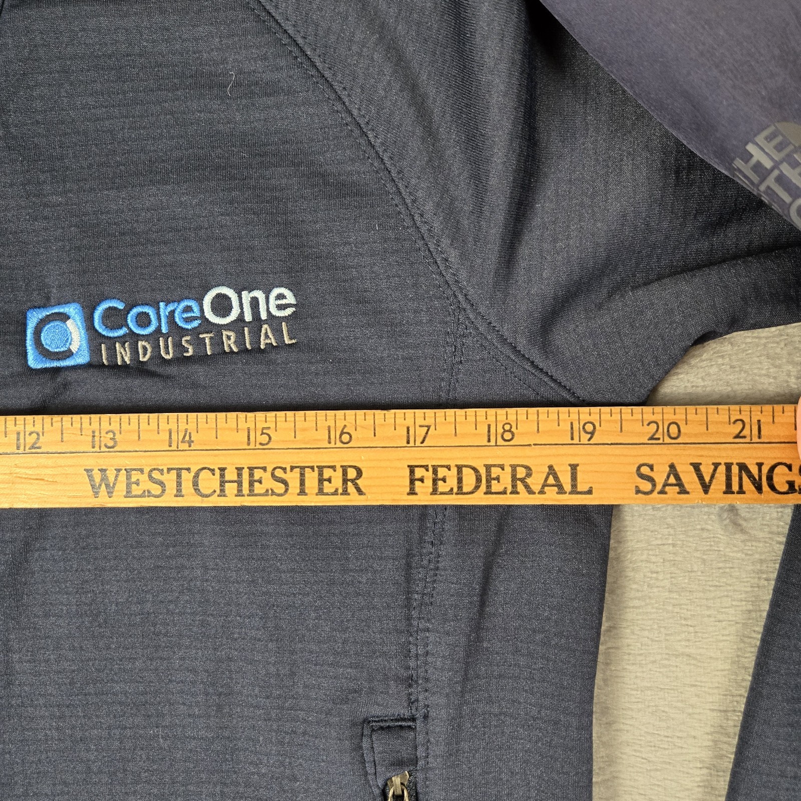 North Face Jacket Mens Small Mountain Peaks Full Zip Fleece Blue Logo NWT thumbnail 13