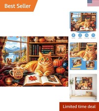 Eco-Friendly 300 Piece Cat Puzzle   Perfect Gift for Book Lovers  Families