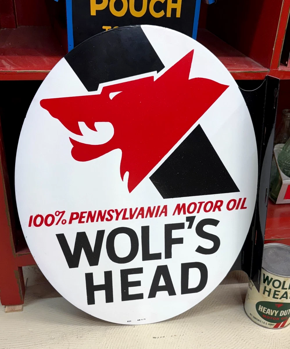 wolfs head motor oil sign products for sale | eBay