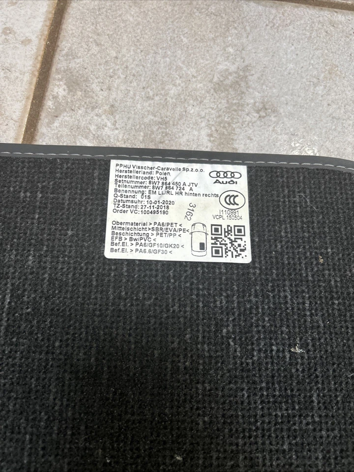 Alfombrillas negras para Audi A5 S5 RS5 cupé 4 piezas revestimientos de terciopelo 2008-2017 Foto 4 de 4