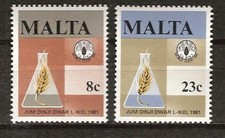 MALTA # 590-1 MNH WORLD FOOD DAY