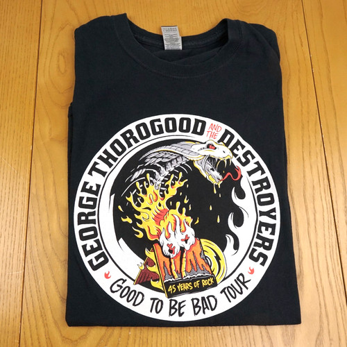 Thorogood, George Thorogood The Destroyers Shirt Mens Large Good To Be Bad 45 Years of Rock