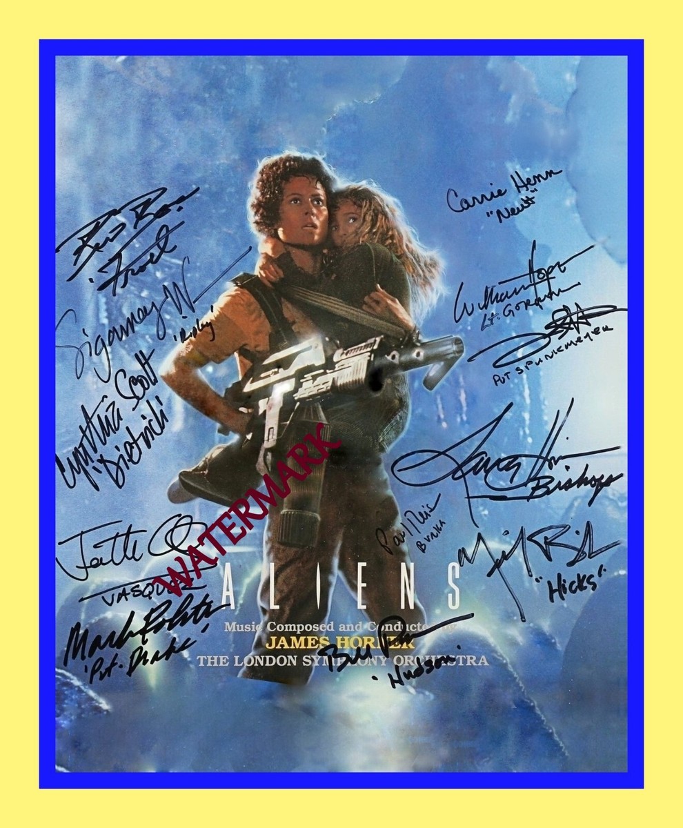 CAST AUTOGRAPH AUTOGRAPHED ALIENS 1986 REPRINT GLOSSY PHOTO 8X10
