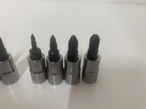 Blue Point 1/4” Screwdriver Bit Set 11pc Flat Philips Pozi As Sold By Snap On - Picture 4 of 12