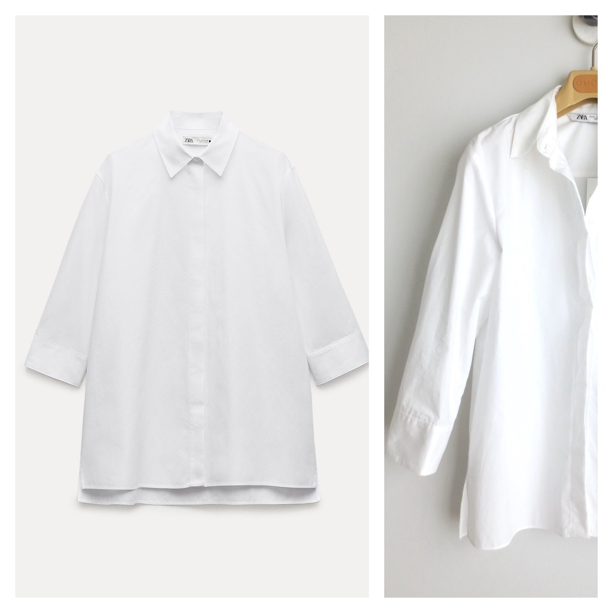 NWT ZARA OVERSIZED POPLIN SHIRT ZW COLLECTION 4437 055 | eBay