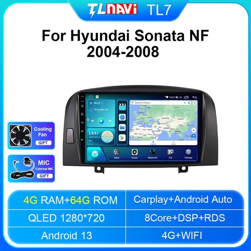 Reproductor multimedia CarPlay radio coche pantalla GPS para Hyundai Sonata NF 2004-2008 - Imagen 28 de 32