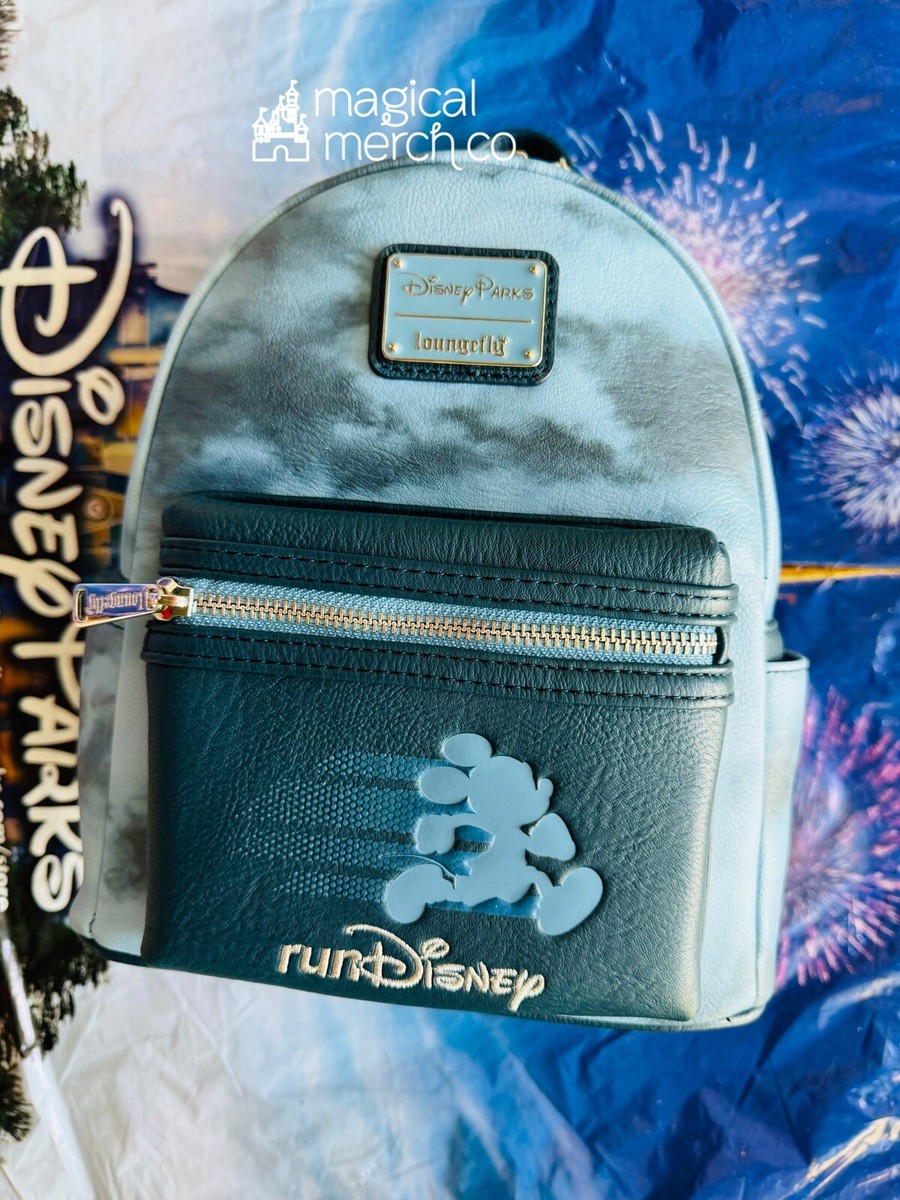 2023 Disney Parks RunDisney Blue Tie Dye Loungefly Backpack 