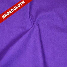 Purple Polyester Cotton Broadcloth Fabric - 60" Wide - Sold by the Yard