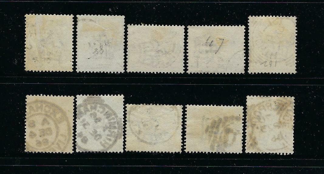 GREAT BRITAIN SCOTT #98-107 (SG #187-196) 1883-84 VICTORIA