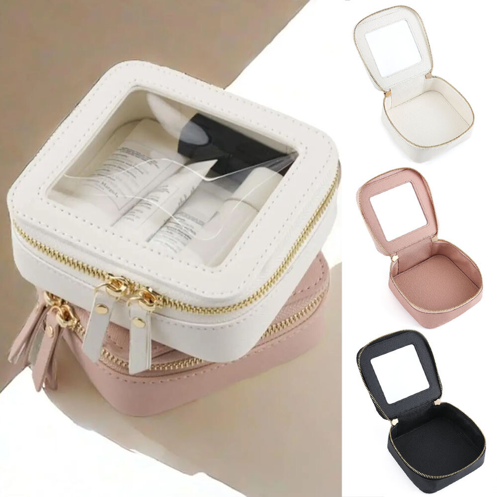 Makeup Bag Cosmetics Pouch Travel Case Toiletry Box Zippers Waterproof Portable-image