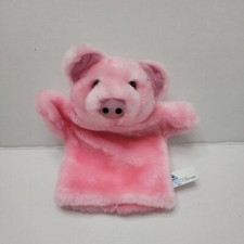 Oriental Trading Pink Pig Plush Hand Puppet 7" Pretend Play