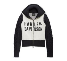 Harley-Davidson Damen"Artisan Zip Front Motorcycles Sweater" 96423-23vw Grey