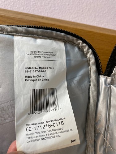 Artic Zone Insulated Lunch Bag black/gray camo ~ outside pouch and padded handle - Picture 7 of 10