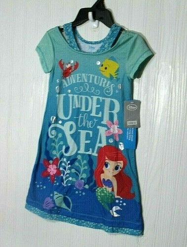 Disney Store Ariel Nightgown Girls Size 5/6 The Little Mermaid NWT - Picture 3 of 3